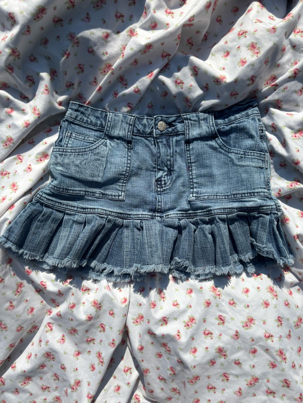Younique Denim Waistband with Pink Embroidered Logo